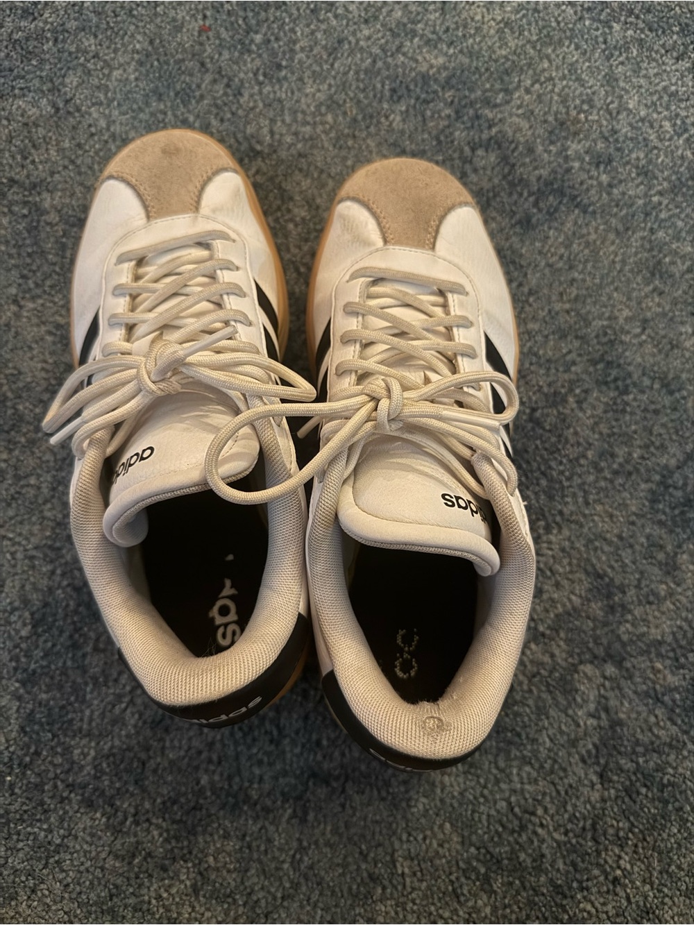 adidas Women's White and Tan Athletic Sneakers